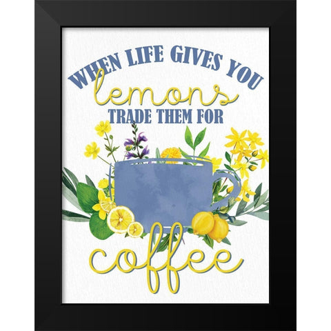 Lemon Tile 10 Black Modern Wood Framed Art Print by Allen, Kimberly