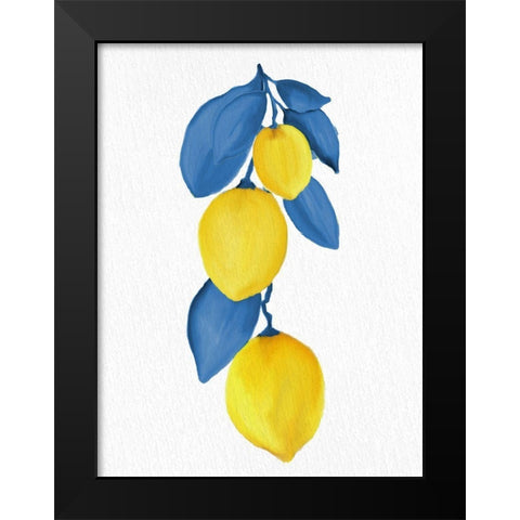 Lemon Vine 1 Black Modern Wood Framed Art Print by Allen, Kimberly