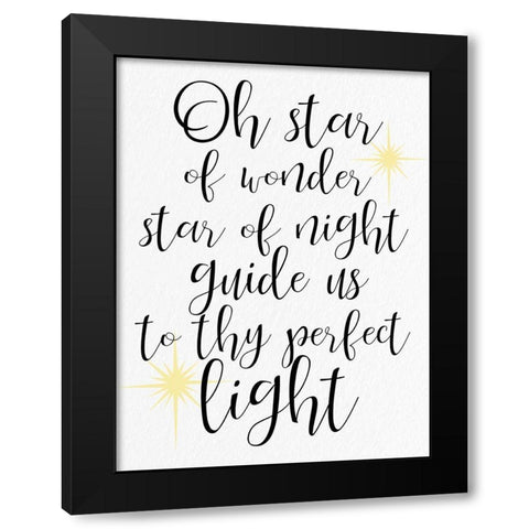 Oh Star Black Modern Wood Framed Art Print by Allen, Kimberly