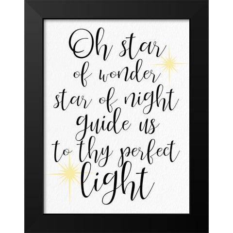 Oh Star Black Modern Wood Framed Art Print by Allen, Kimberly