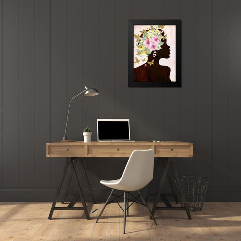 Butterfly Flight 1 Black Modern Wood Framed Art Print by Allen, Kimberly