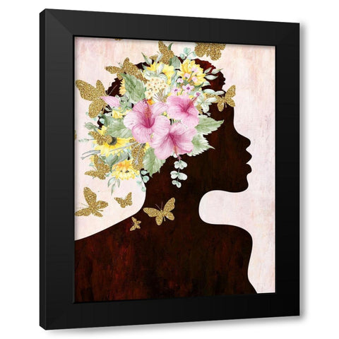 Butterfly Flight 1 Black Modern Wood Framed Art Print by Allen, Kimberly