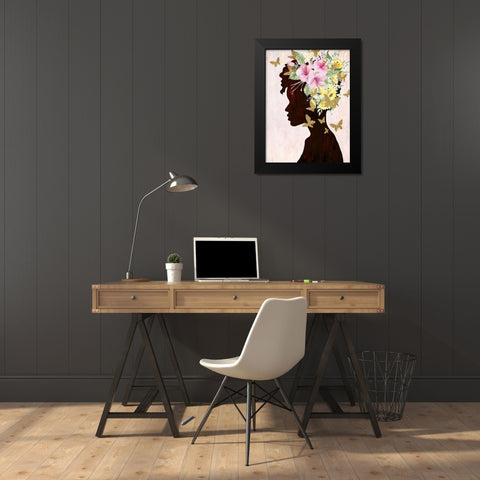 Butterfly Flight 2 Black Modern Wood Framed Art Print by Allen, Kimberly