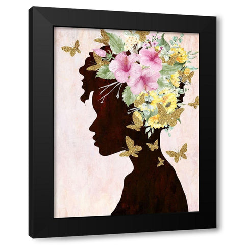 Butterfly Flight 2 Black Modern Wood Framed Art Print by Allen, Kimberly