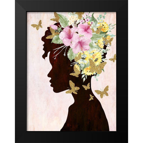 Butterfly Flight 2 Black Modern Wood Framed Art Print by Allen, Kimberly