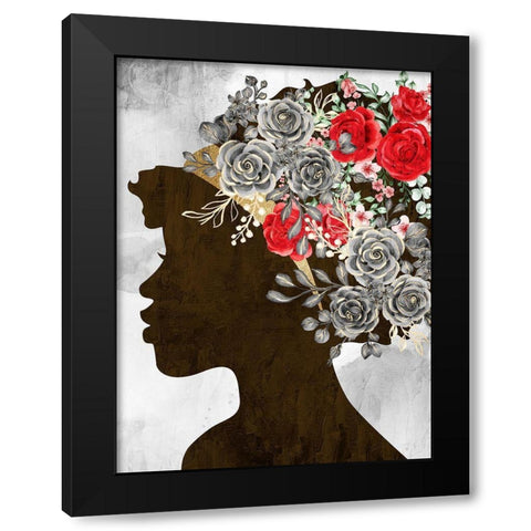 Red and Black Black Modern Wood Framed Art Print by Allen, Kimberly