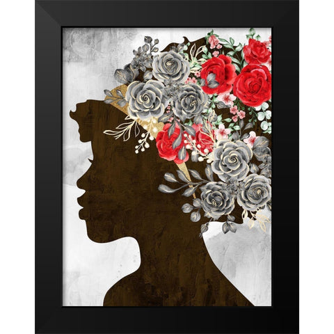 Red and Black Black Modern Wood Framed Art Print by Allen, Kimberly