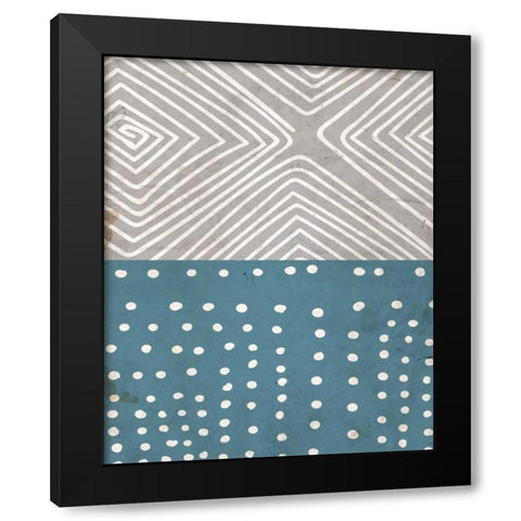 Teal Shapes 2 Black Modern Wood Framed Art Print by Allen, Kimberly
