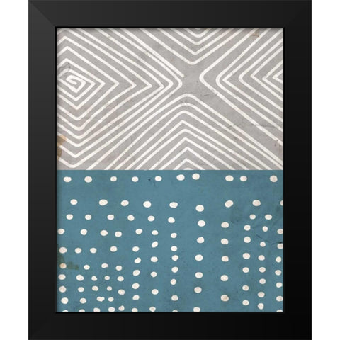 Teal Shapes 2 Black Modern Wood Framed Art Print by Allen, Kimberly