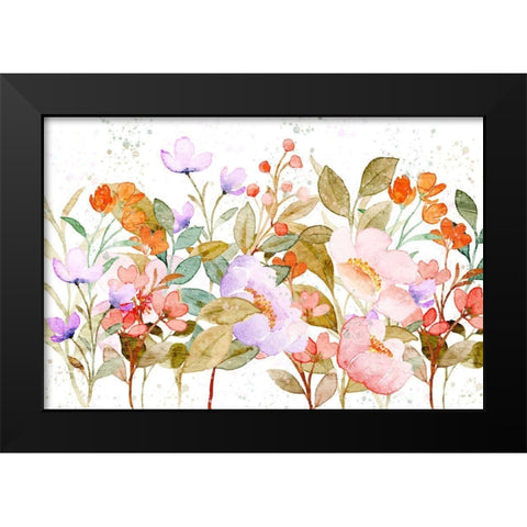 Wildflower Spotted Black Modern Wood Framed Art Print by Allen, Kimberly