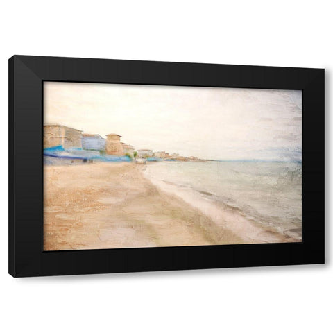 Sea Village Black Modern Wood Framed Art Print with Double Matting by Allen, Kimberly