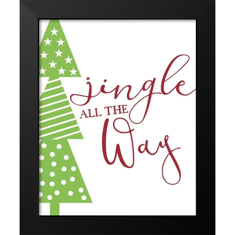 Jingle all the Way v2 Black Modern Wood Framed Art Print by Allen, Kimberly