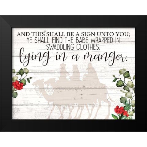 And this Shall Be Black Modern Wood Framed Art Print by Allen, Kimberly