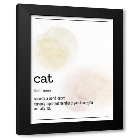 Cat Definition Black Modern Wood Framed Art Print with Double Matting by Allen, Kimberly