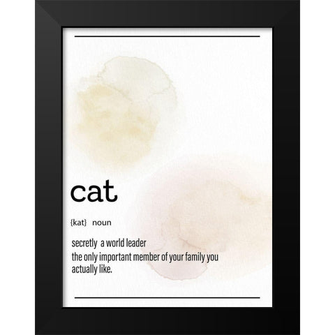 Cat Definition Black Modern Wood Framed Art Print by Allen, Kimberly
