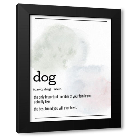 Dog Definition Black Modern Wood Framed Art Print with Double Matting by Allen, Kimberly