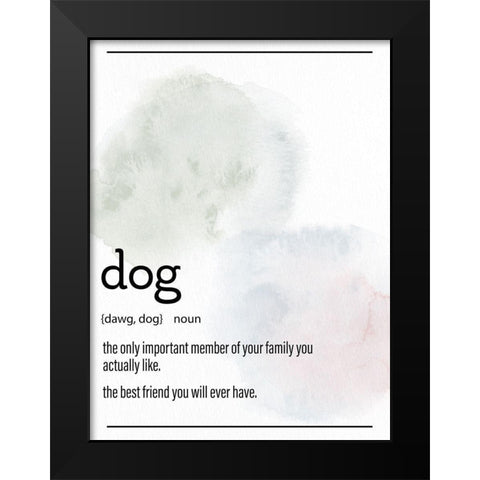 Dog Definition Black Modern Wood Framed Art Print by Allen, Kimberly