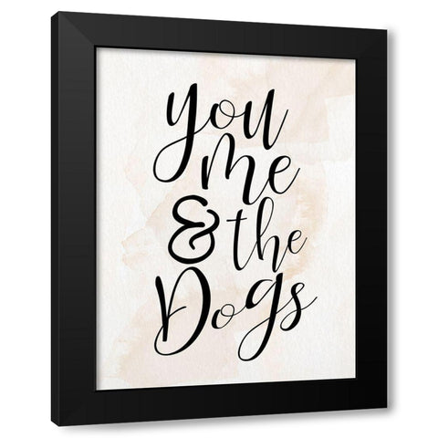 You and Me and the Dogs Black Modern Wood Framed Art Print with Double Matting by Allen, Kimberly