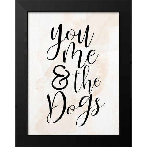 You and Me and the Dogs Black Modern Wood Framed Art Print by Allen, Kimberly