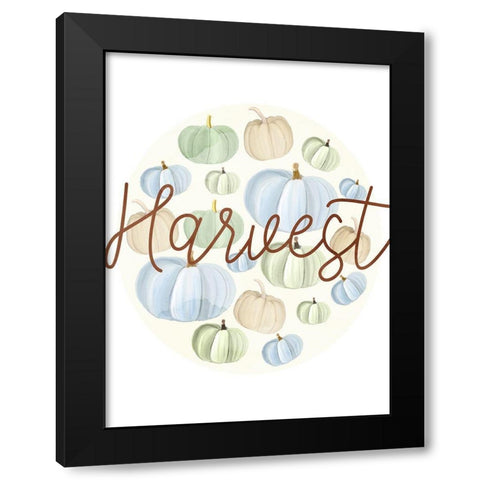 Harvest Pumpkins Black Modern Wood Framed Art Print with Double Matting by Allen, Kimberly