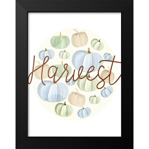 Harvest Pumpkins Black Modern Wood Framed Art Print by Allen, Kimberly