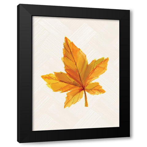 Fall Leaves 1 Black Modern Wood Framed Art Print by Allen, Kimberly