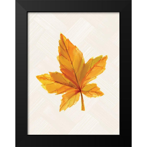 Fall Leaves 1 Black Modern Wood Framed Art Print by Allen, Kimberly