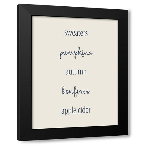Hayrides and Sweaters 1 Black Modern Wood Framed Art Print by Allen, Kimberly