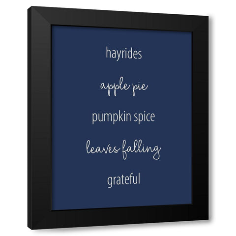 Hayrides and Sweaters 2 Black Modern Wood Framed Art Print by Allen, Kimberly