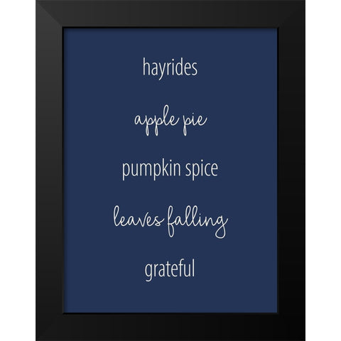 Hayrides and Sweaters 2 Black Modern Wood Framed Art Print by Allen, Kimberly