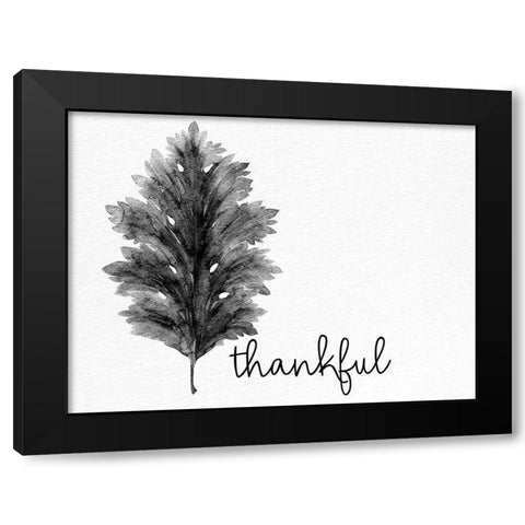 Thankful Black and White Black Modern Wood Framed Art Print with Double Matting by Allen, Kimberly