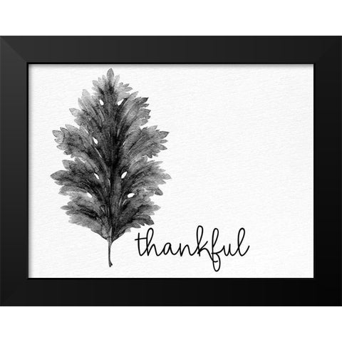 Thankful Black and White Black Modern Wood Framed Art Print by Allen, Kimberly