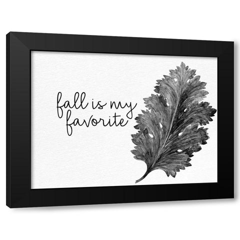 Fall is My Favorite Black and White Black Modern Wood Framed Art Print by Allen, Kimberly