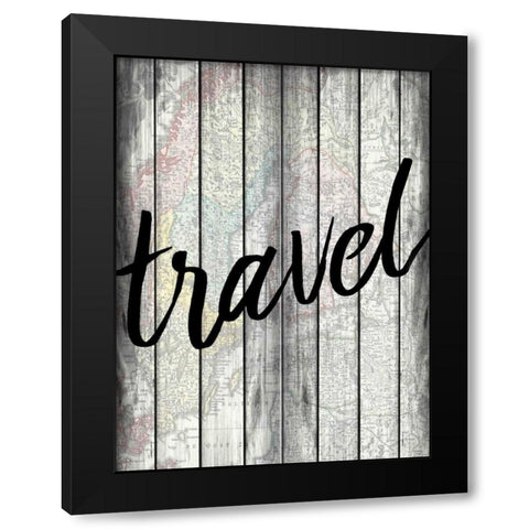 Travel Wood Black Modern Wood Framed Art Print by Allen, Kimberly