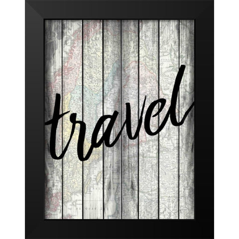Travel Wood Black Modern Wood Framed Art Print by Allen, Kimberly
