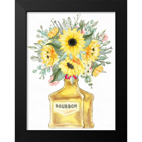 Bourbon Floral Black Modern Wood Framed Art Print by Allen, Kimberly