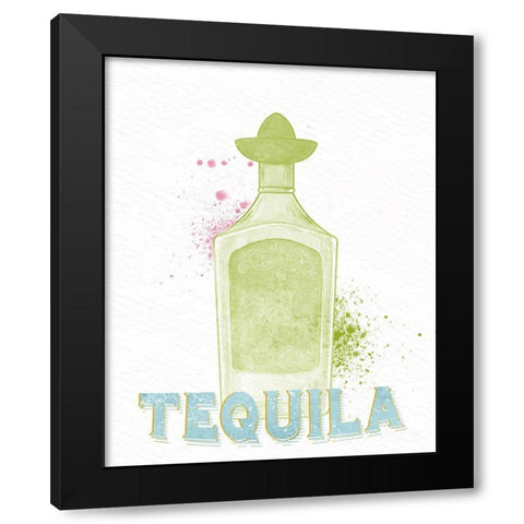 Bottles 3 v2 Black Modern Wood Framed Art Print with Double Matting by Allen, Kimberly