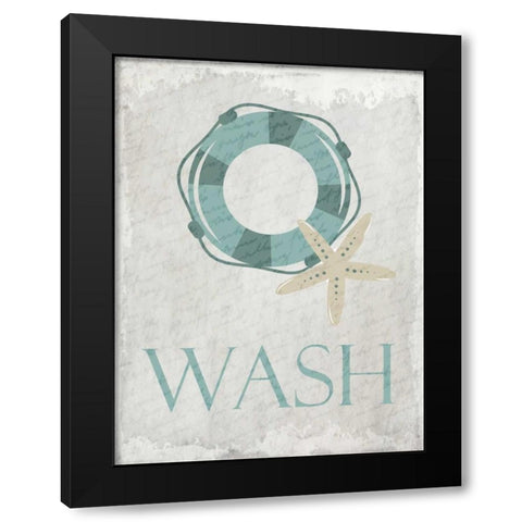 Coastal Wash Black Modern Wood Framed Art Print with Double Matting by Allen, Kimberly