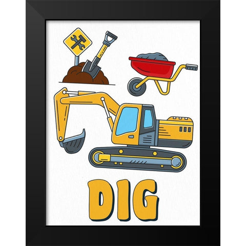 Build 3 Black Modern Wood Framed Art Print by Allen, Kimberly