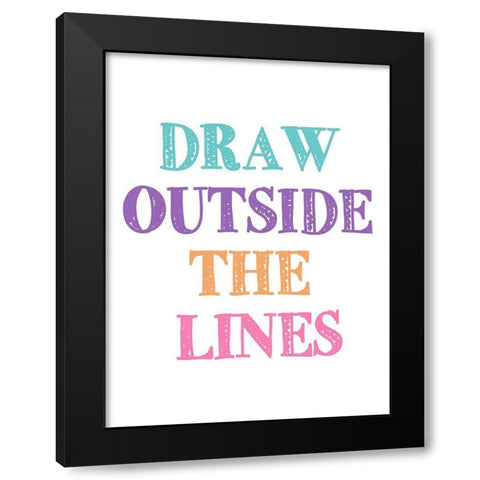 Draw 1 Black Modern Wood Framed Art Print by Allen, Kimberly