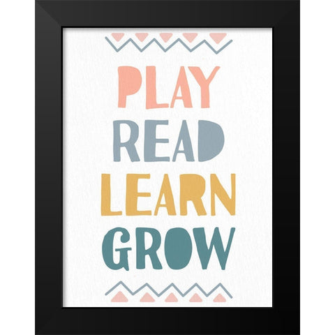 Learn 1 Black Modern Wood Framed Art Print by Allen, Kimberly
