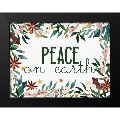 Peace on Earth Black Modern Wood Framed Art Print by Allen, Kimberly