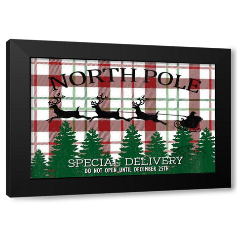 North Pole Black Modern Wood Framed Art Print with Double Matting by Allen, Kimberly