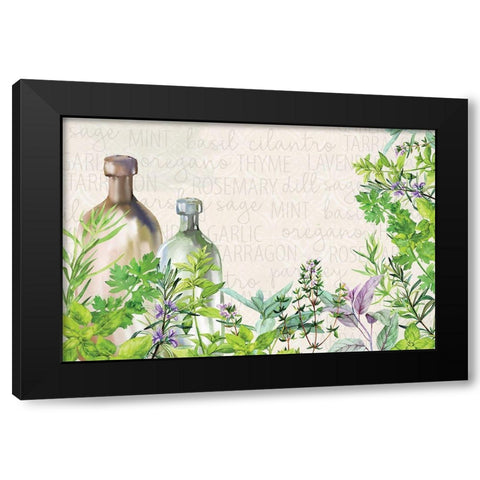 Fresh Herbs 5 Black Modern Wood Framed Art Print by Allen, Kimberly