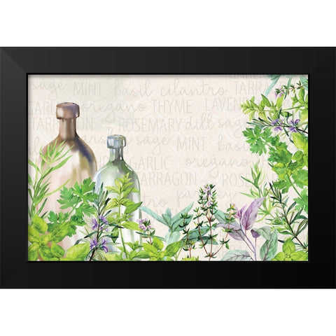 Fresh Herbs 5 Black Modern Wood Framed Art Print by Allen, Kimberly
