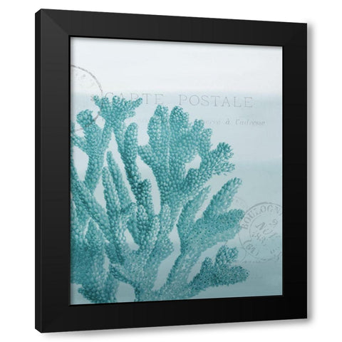 Seaside Card 1 v2 Black Modern Wood Framed Art Print by Allen, Kimberly