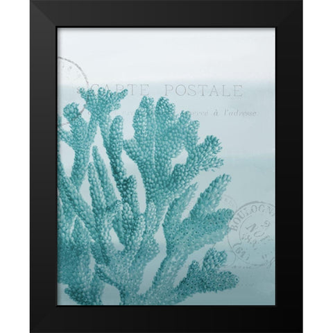 Seaside Card 1 v2 Black Modern Wood Framed Art Print by Allen, Kimberly