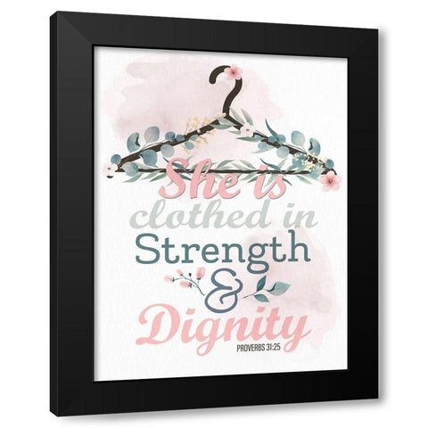 She is Clothed Black Modern Wood Framed Art Print by Allen, Kimberly