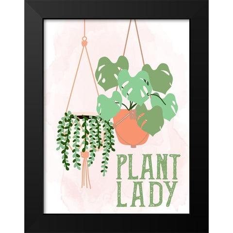 Plant Lady Black Modern Wood Framed Art Print by Allen, Kimberly
