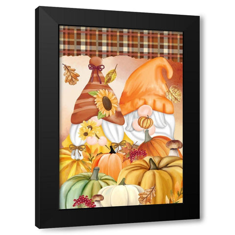 Gnome Fall Black Modern Wood Framed Art Print by Allen, Kimberly